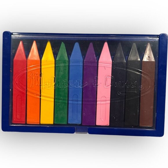 Melissa & Doug 10 Jumbo Triangular Crayons & Crayola Giant Coloring Pages Set - Picture 9 of 10